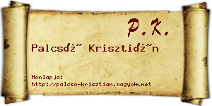 Palcsó Krisztián névjegykártya