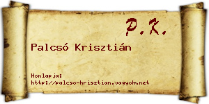 Palcsó Krisztián névjegykártya